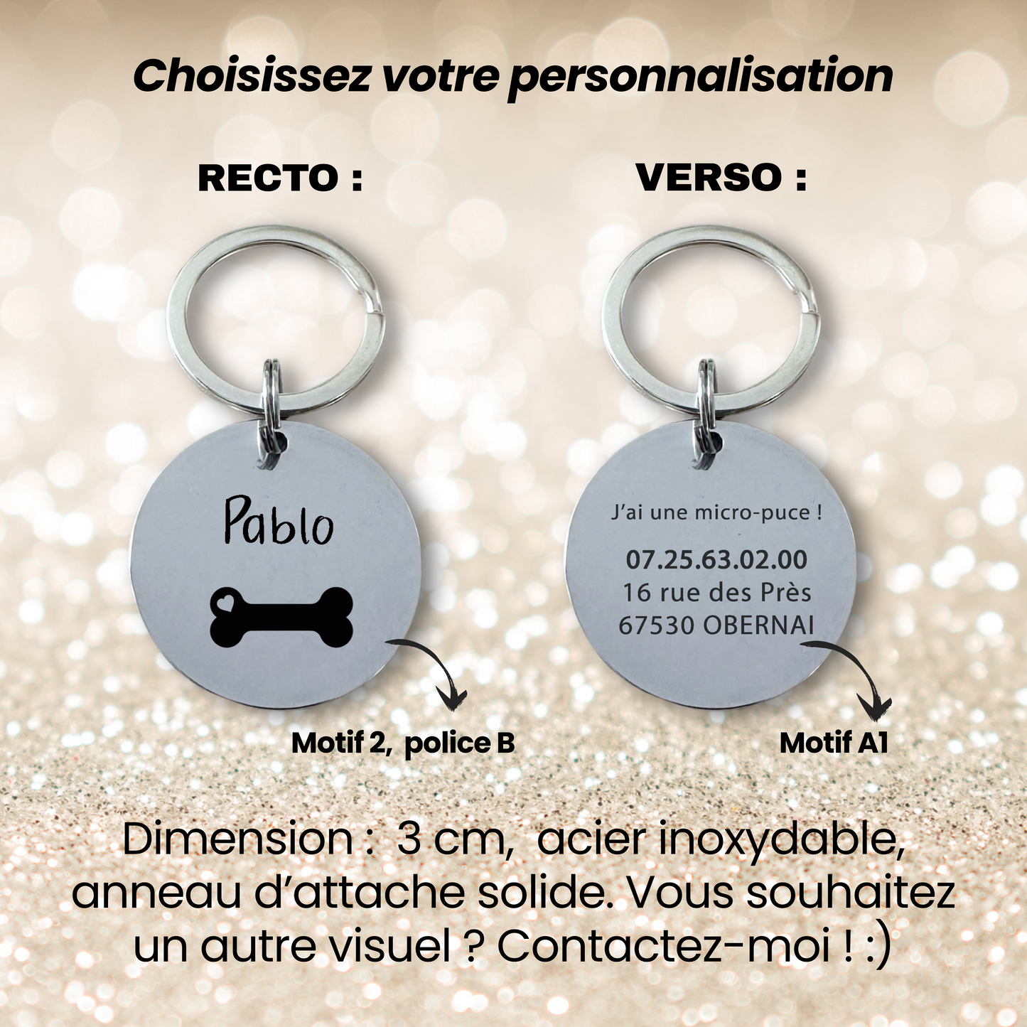 Médaille personnalisée ronde