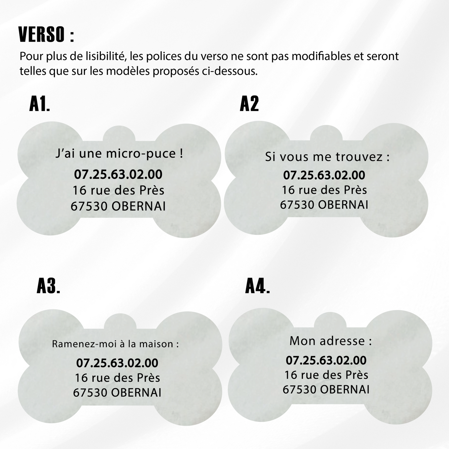 Médaille personnalisée os