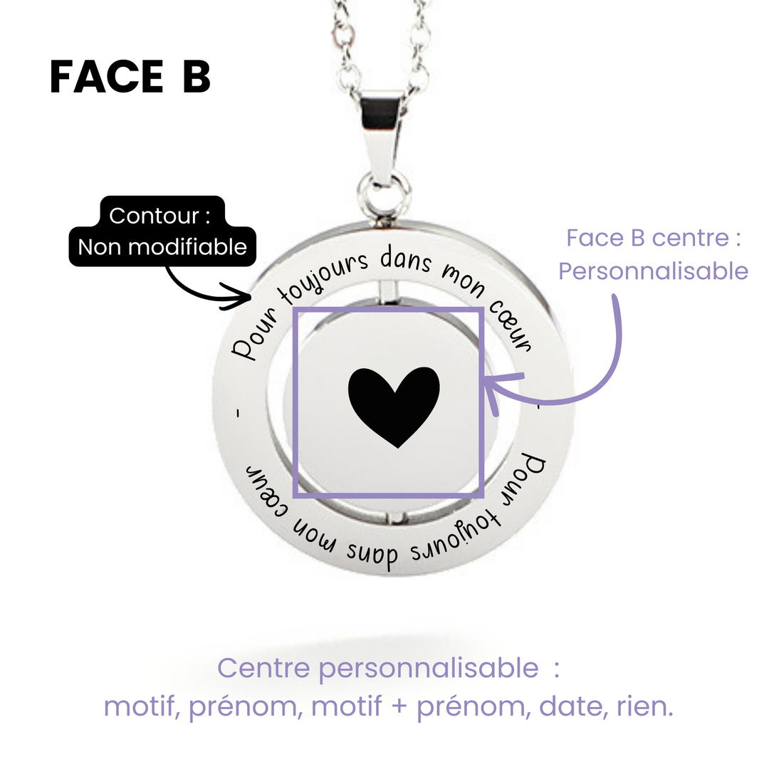 Collier réversible personnalisé – Mon fidèle compagnon