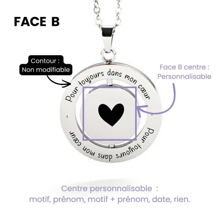 Collier réversible personnalisé – Mon fidèle compagnon