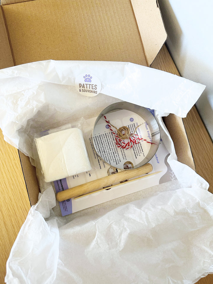 Kit empreinte patte chien - Argile autodurcissante