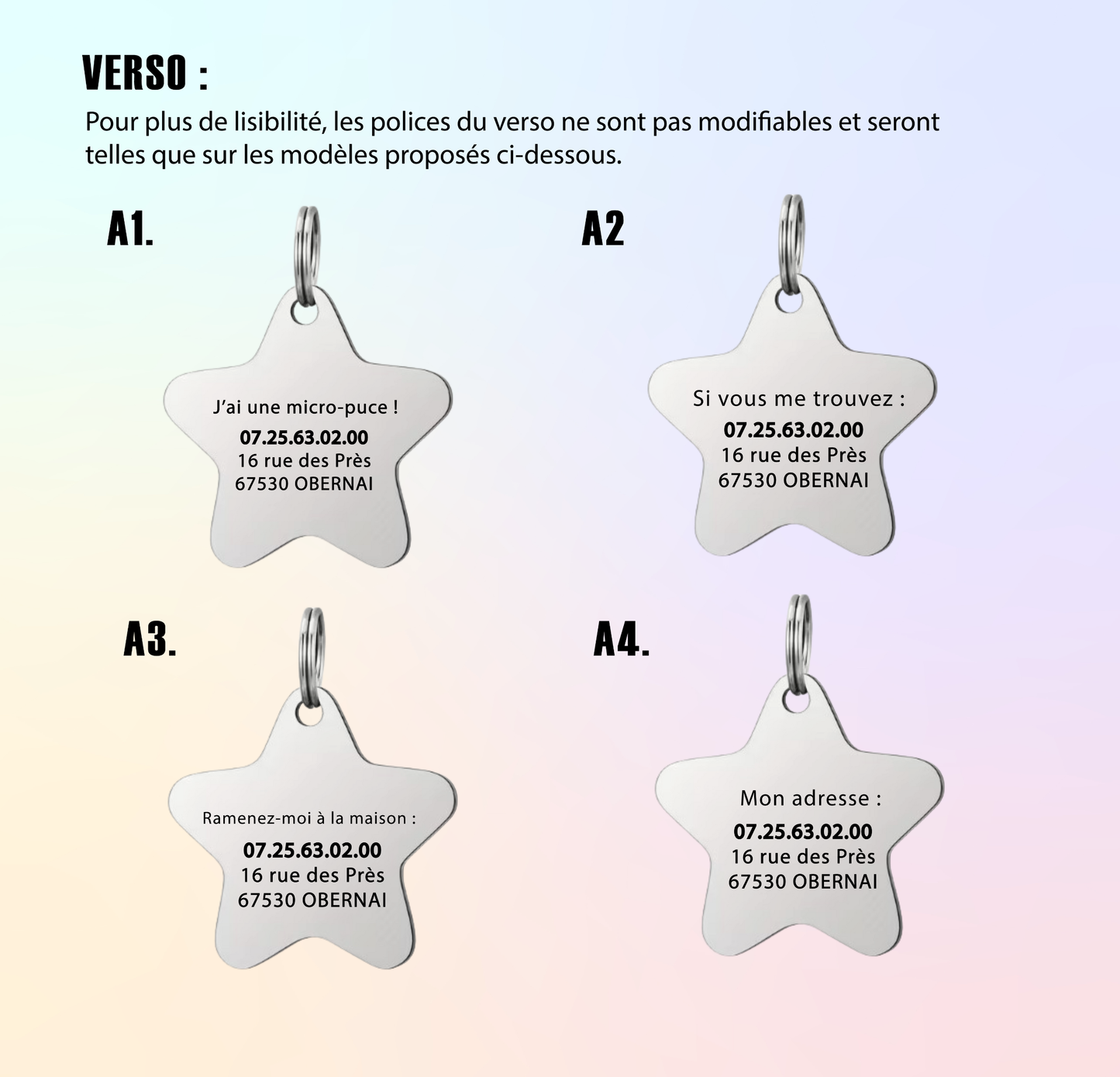 Médaille personnalisée étoile