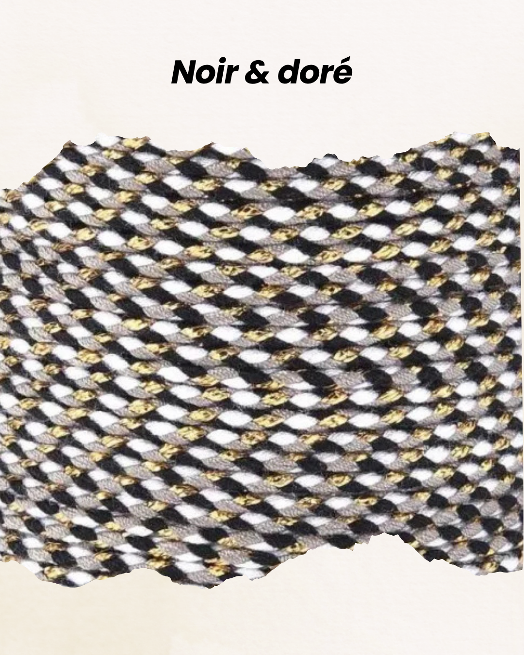 cordon pour bracelet personnalisé noir