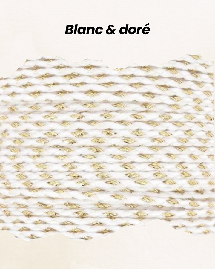 Cordon pour bracelet personnalisé blanc