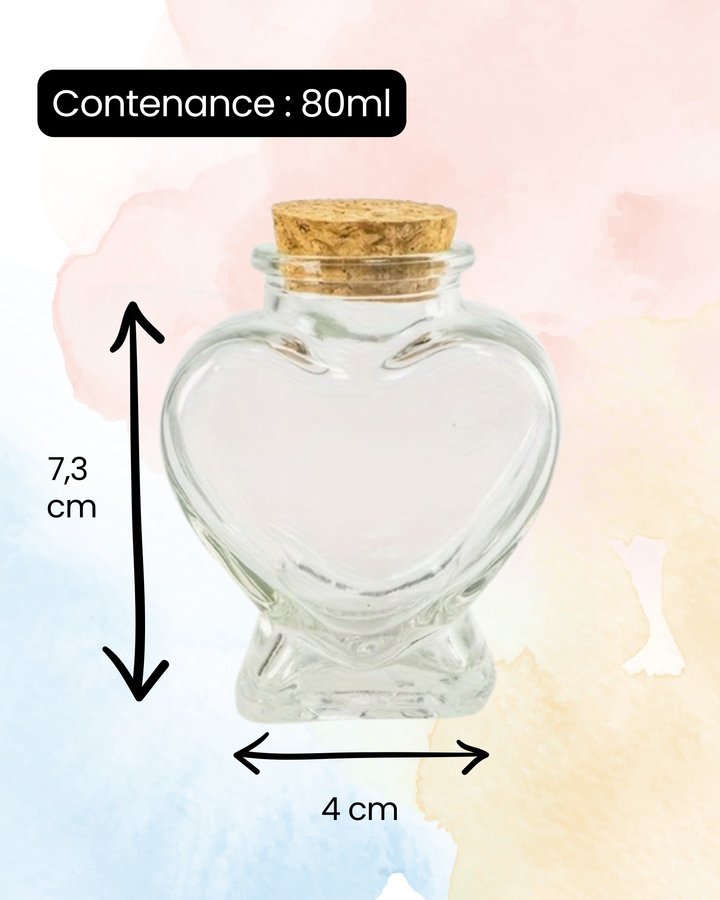 Flacon coeur souvenirs poils