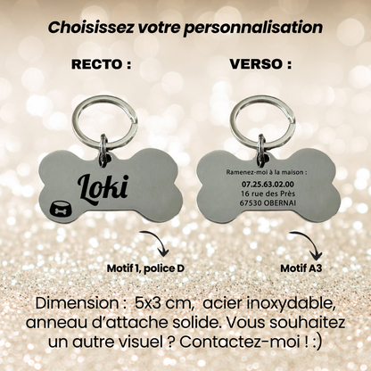 Médaille personnalisée os