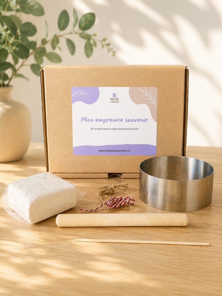 Kit empreinte patte chien - Argile autodurcissante
