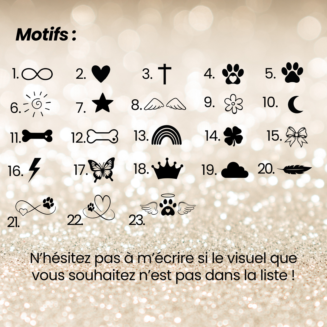 Flacon coeur souvenirs poils