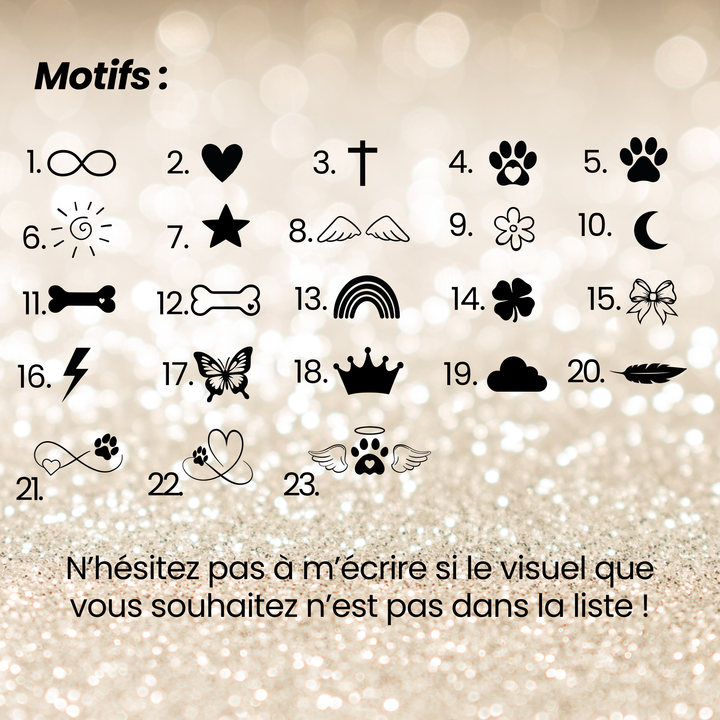 Flacon coeur souvenirs poils
