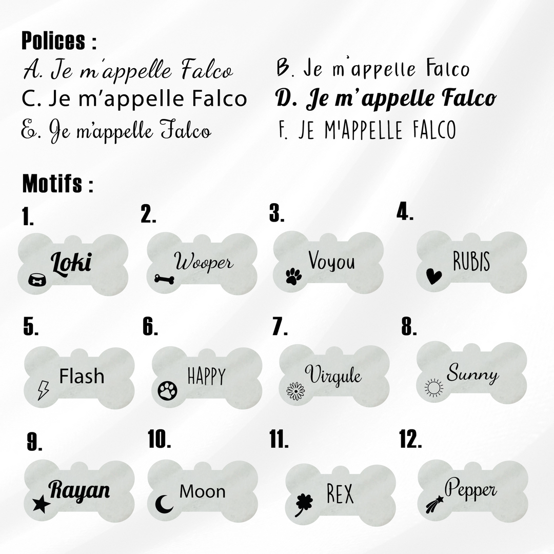 Médaille personnalisée os