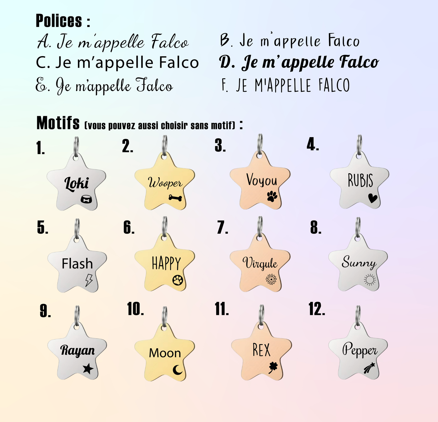 Médaille personnalisée étoile