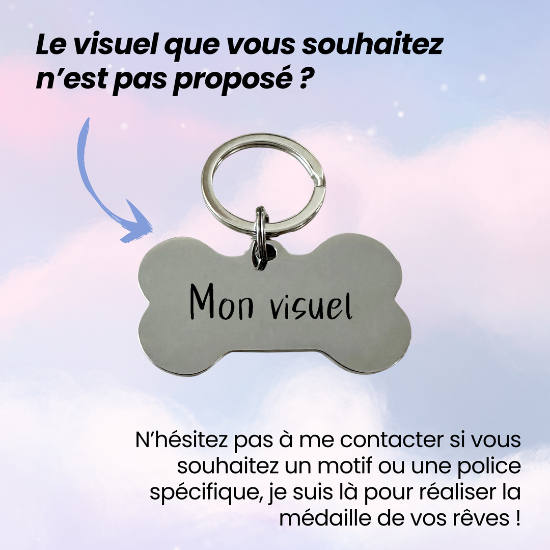 Médaille personnalisée os